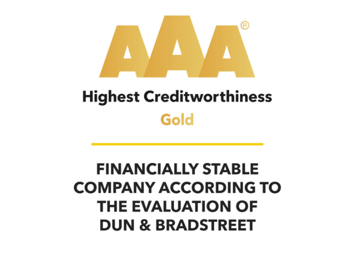 AAA gold certificate from Dun & Bradstreet 